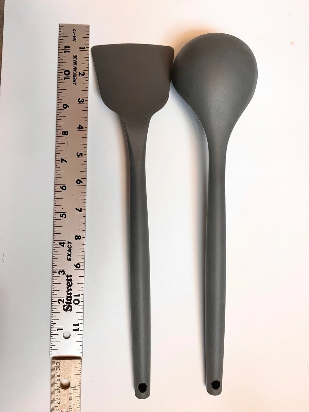 Silicone Spatula and Ladle Set - 2-Piece By Sensarte Grey NWOT